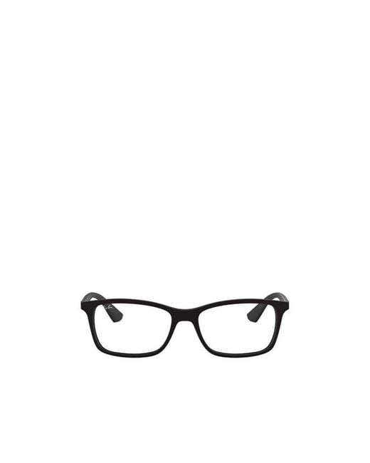 Ray-Ban White Rectangular Frame Glasses for men