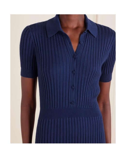 Gabriela Hearst Blue Short Sleeve Dress