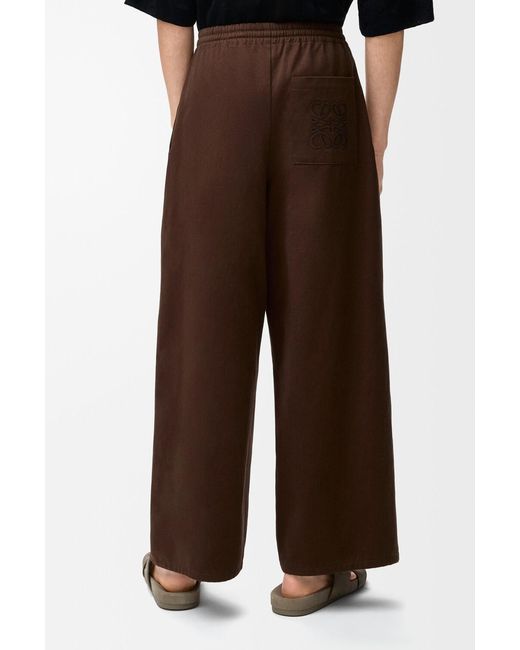 Loewe Brown Cropped Drawstring Pants for men