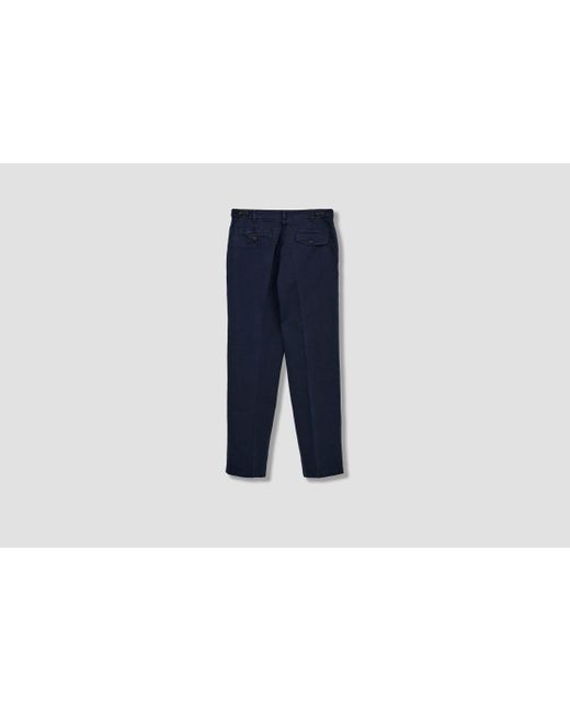 Drake's Blue Belt Loop Casual Pants for men
