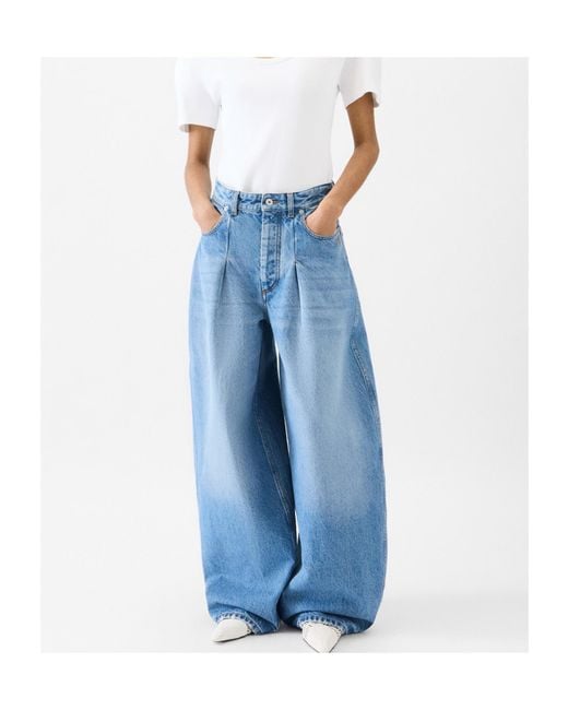 Jacquemus Blue The Ovalo De-Nîmes Curved Leg Jeans