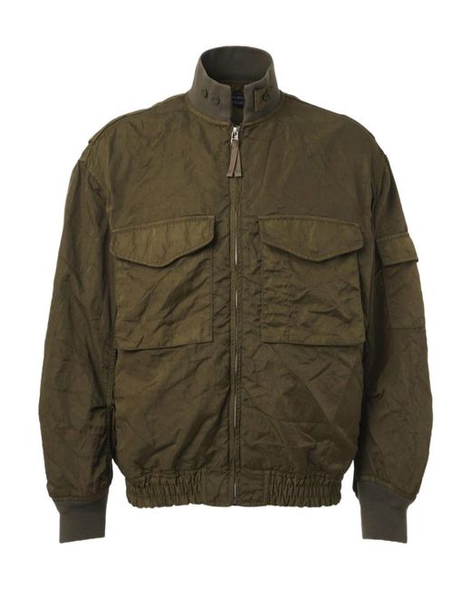 Comme des Garçons Green Zip-Up Bomber Jacket for men
