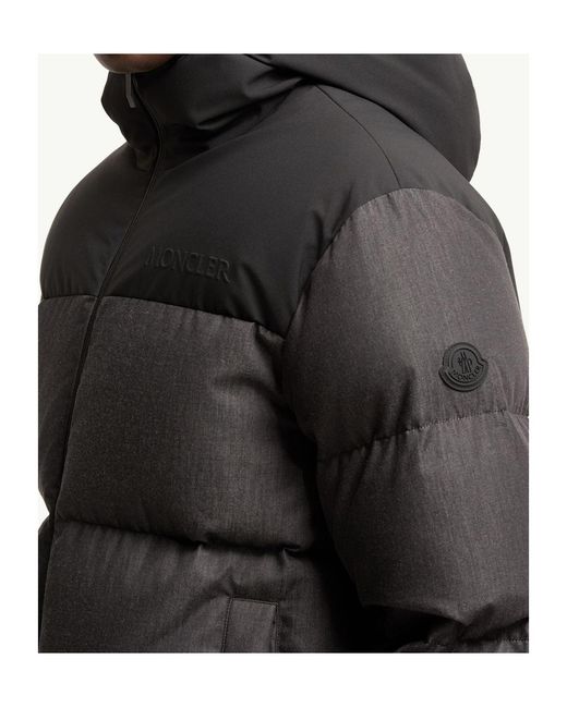 Moncler Black Oulojoki Hooded Mid-Length Down Jacket for men