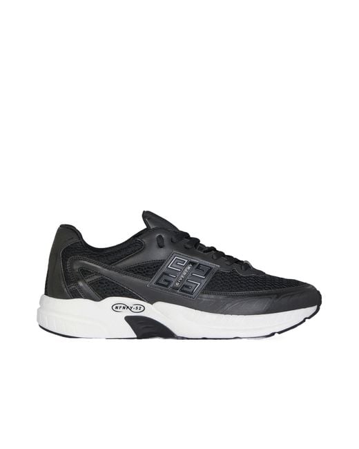 Givenchy Black Panelled Low-Top Sneakers for men