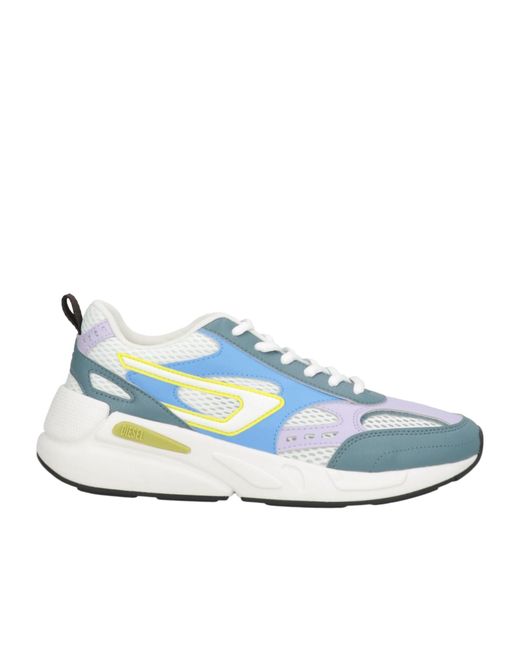 DIESEL Blue Two-Color Low-Top Sports Shoes
