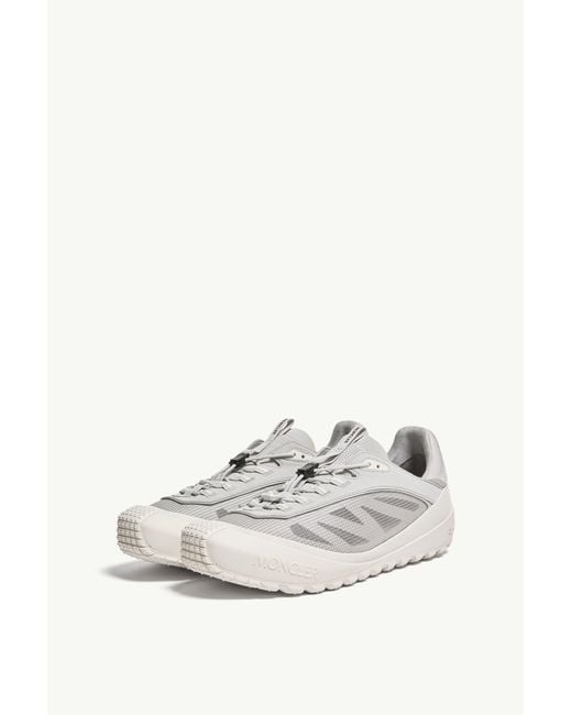 Moncler White Trailgrip Lp Suede Nubuck Sneaker for men