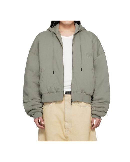 Lu'u Dan Gray Padded Hoodies for men