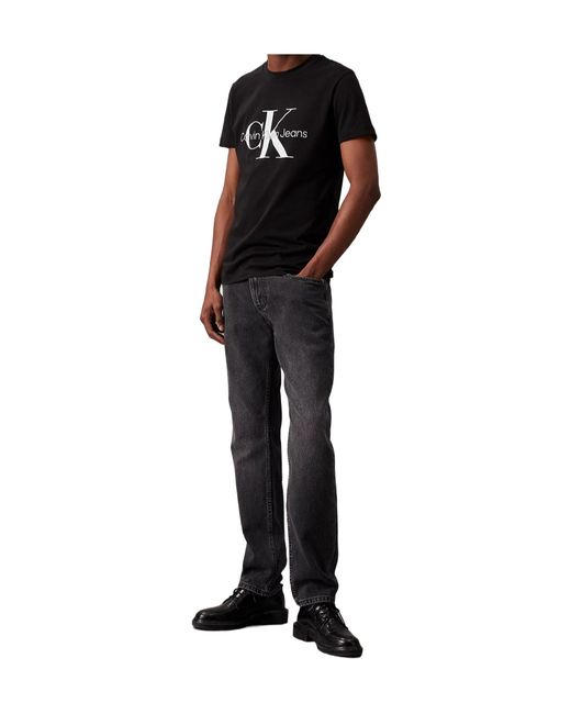 Calvin Klein Black Slim Monogram T-Shirt for men