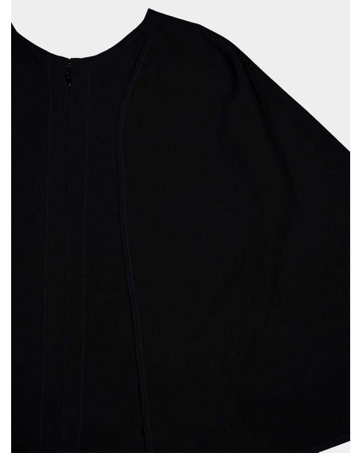 Stella McCartney Black One-Shoulder Crewneck Top