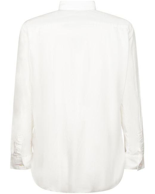 Comme des Garçons White Collared Long-Sleeved Shirt for men