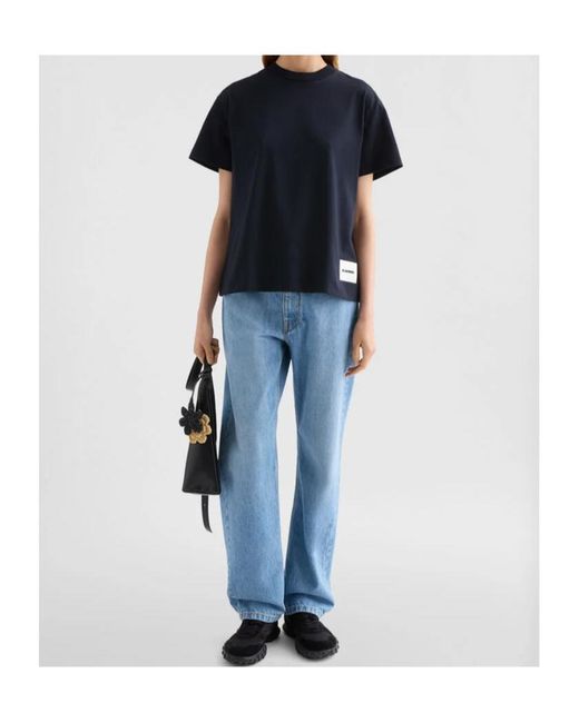 Jil Sander Blue Pack Of Three Crewneck T-Shirt