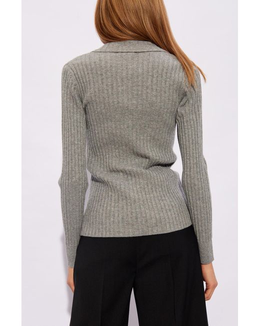 Dries Van Noten Gray Long-Sleeved Cardigan