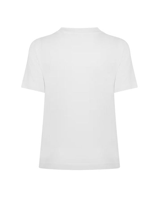Burberry White Check Label Patch T-Shirt