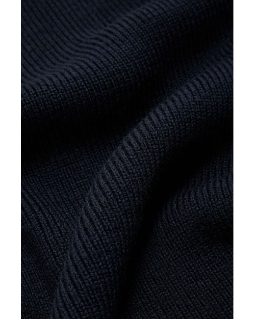 Moncler Blue Wool Scarf for men