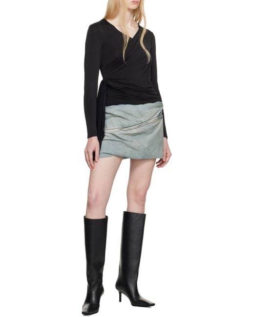 DIESEL Blue De-Clot-S1 Short Denim Skirt
