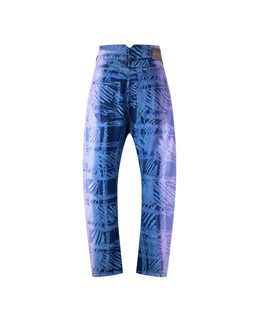 Vivienne Westwood Blue High-Waisted Straight Leg Denim Pants for men