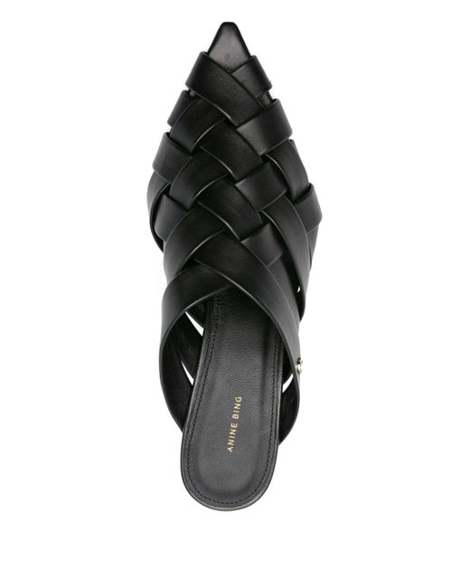 Anine Bing Black Mules