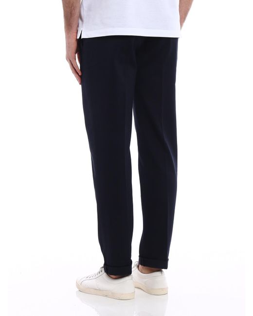 Prada Blue Straight Casual Pants for men
