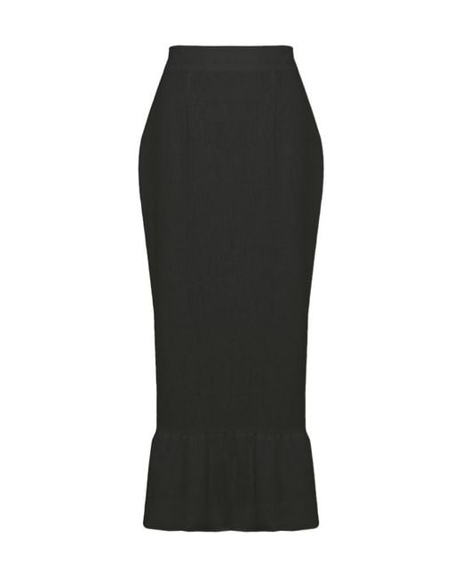 Posse Black Matilda Column Skirt