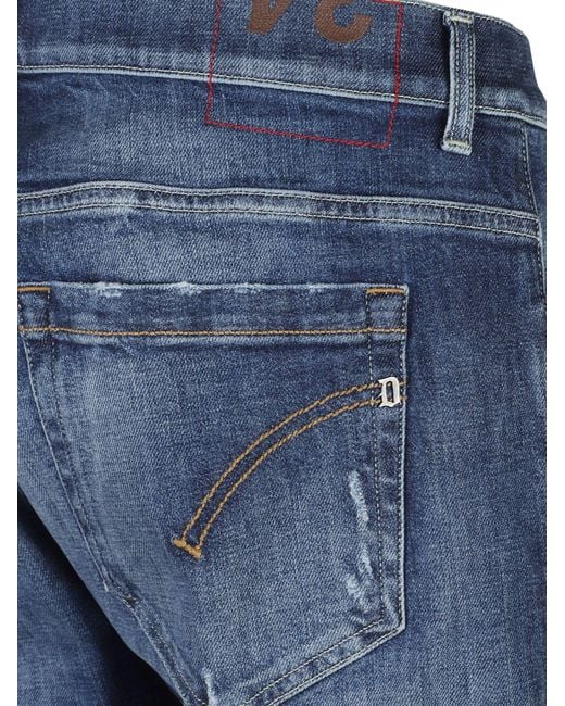 Dondup Blue Distressed Skinny Jeans for men