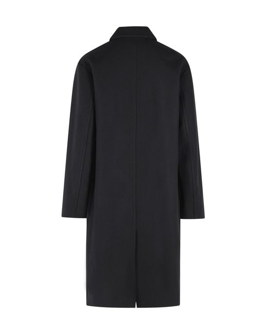 Dries Van Noten Black 'Randale' Wool Blend Coat for men