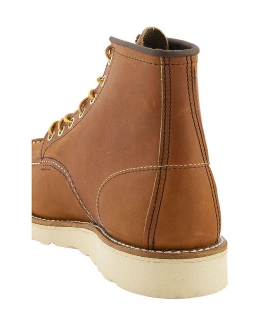 Red Wing Brown Classic Moc Boots for men