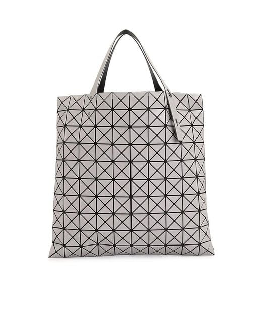 Issey Miyake White Prism Matt Geometric Pattern Handbag
