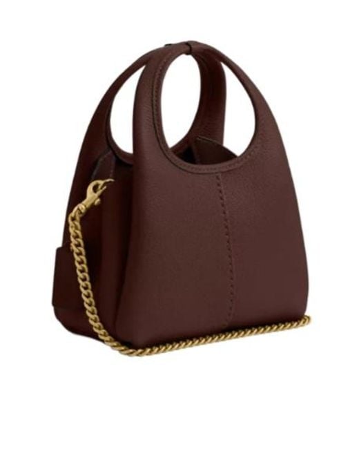 COACH Brown Lana Leather Tote Bag