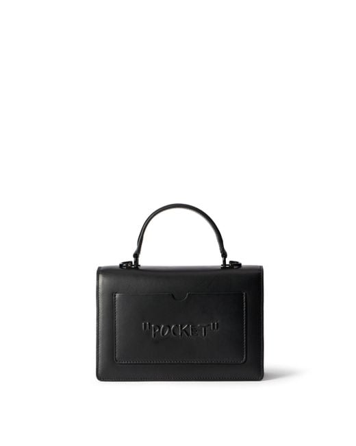 Off-White c/o Virgil Abloh Black Jitney 1.4 Top Handle Bag