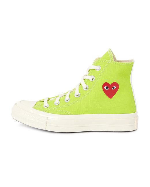 Comme des Garçons Yellow Round Toe Sneakers for men