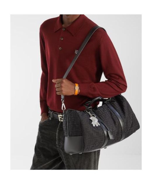Fendi Black Ff Zipped Travel Bag for men