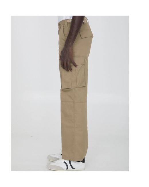 Céline Natural Technical Cotton Cargo Trousers for men