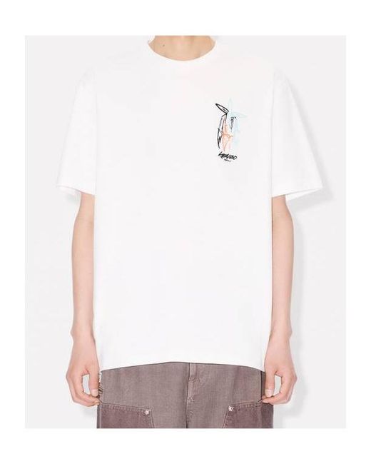 KENZO White X Futura 2000' Embroidered T-Shirt for men