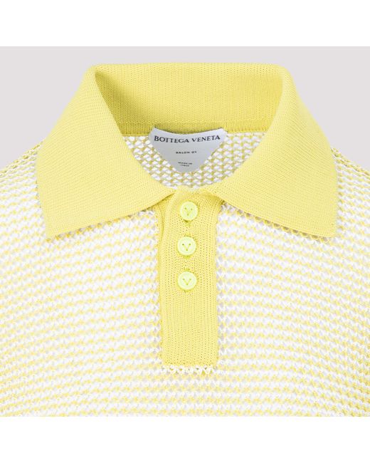 Bottega Veneta Yellow Knit Polo Shirt