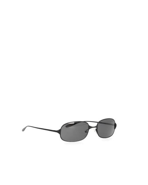 McQueen White Metal Sunglasses for men