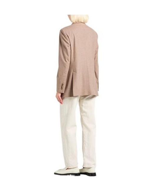 Max Mara Natural Double-Breasted Blazer