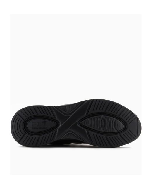 EA7 Black Lace-Up Sneakers for men