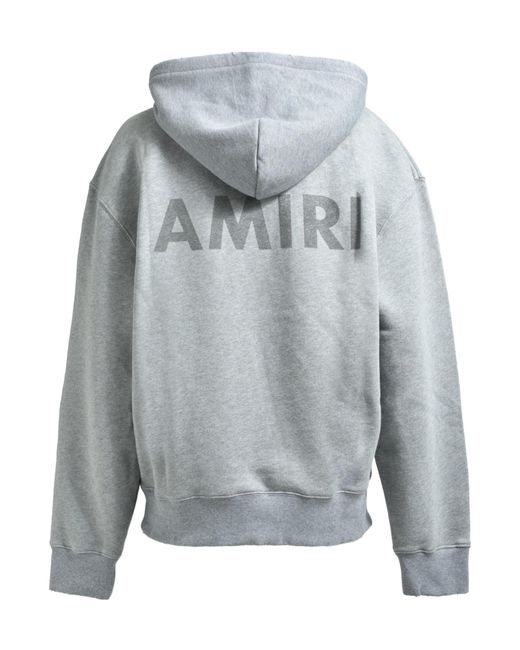 Amiri Gray Logo-Print Hoodie for men