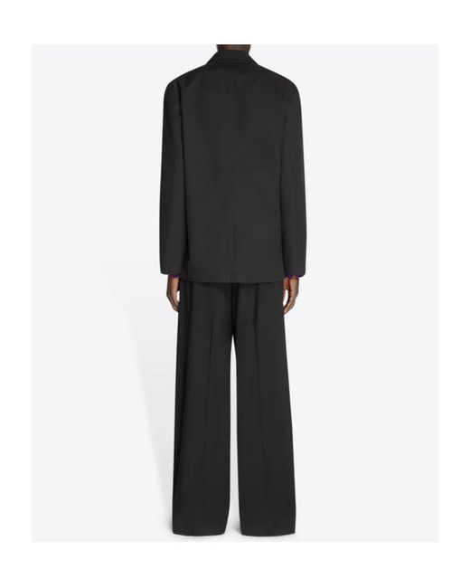 Dries Van Noten Black Double-Breasted Suit Jacket for men