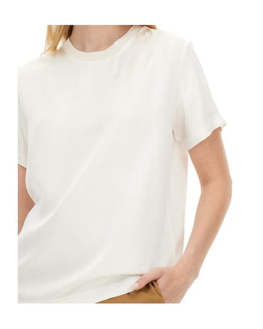 Fabiana Filippi White Satin T-Shirt