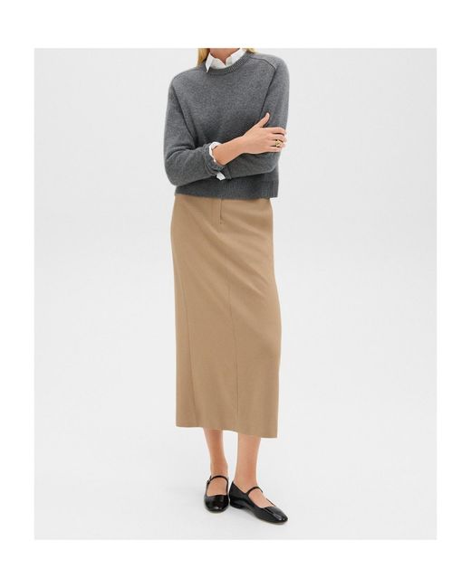 Theory Natural Long Skirt With Belt Loop