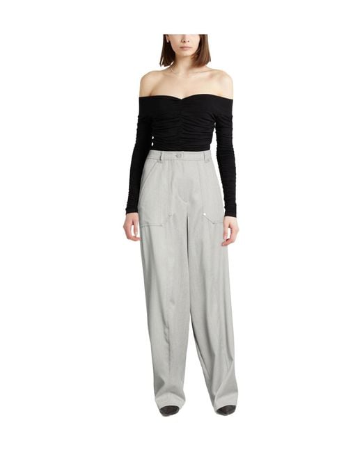 Max Mara Gray Casual Trousers