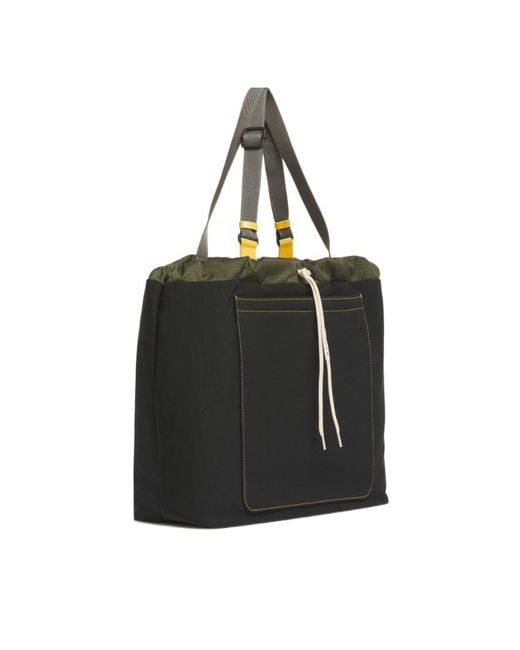 Marni Black Technical Fabric Tote Bag for men