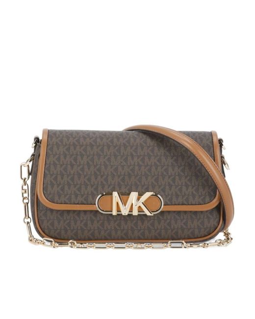 MICHAEL Michael Kors Brown Parker Medium Logo Shoulder Bag
