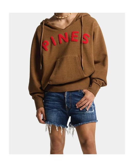 DSquared² Brown Pines Logo Hooded Sweater for men
