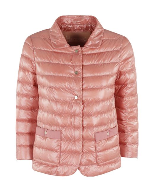 Herno Pink Quilted Down Jacket