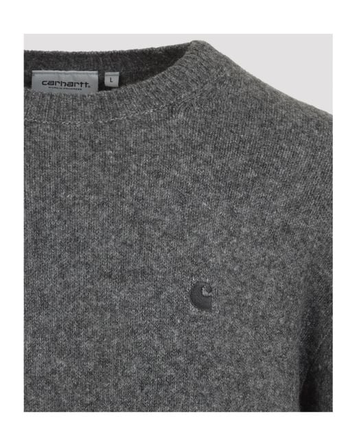 Carhartt Gray Curtis Logo Sweater for men