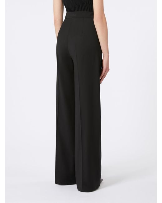 Max Mara Black Fernet High Waist Wide-Leg Trousers