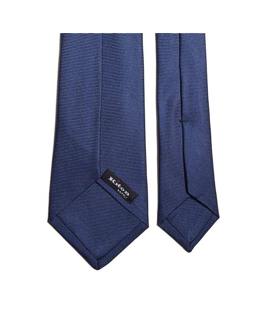 Kiton Blue Point-Tip Tie for men