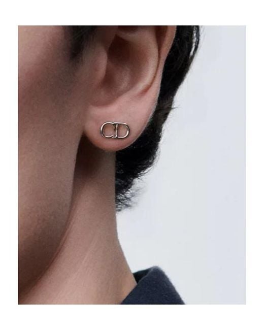 Dior White Cd Icon Earrings for men